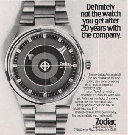 ZODIAC ASTRO 2 MYSTERY DIAL 1975